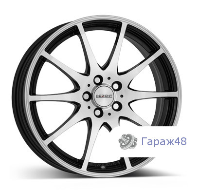 Dezent TI R16 / 6.5J PCD 4x100 ET 45 ЦО 60.1 Литые Черный с полированной лицевой поверхностью